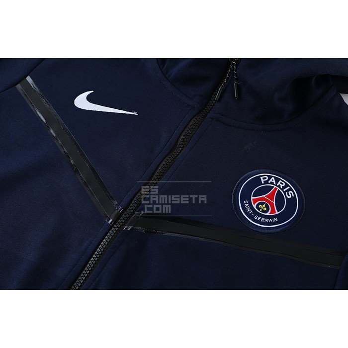 Chaqueta con Capucha del Paris Saint-Germain 2022-23 Azul - Haga un click en la imagen para cerrar